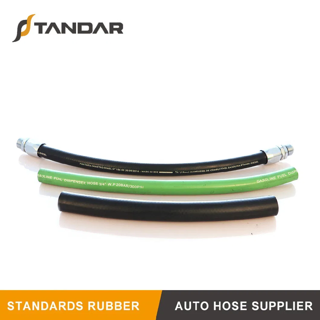 Oil Resistant High Pressure Flexible Rubber Petroleum Gasoline Transfer Hose with Connector