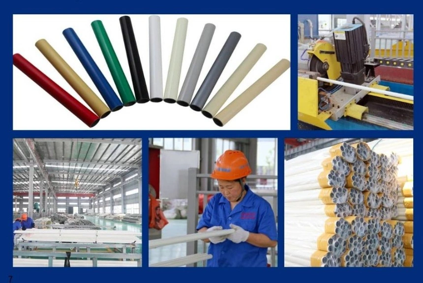 Flexible ESD Black Coated Tube for Rack System Lean Pipe with Joint Round Coated Tubeeasy Installed Industrial Lean Pipe Rack