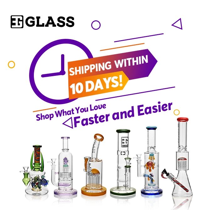 Esigo New Design 7.9inch Rainbow Beauty Wig Wag Decal Mini Beaker Dry Herb Oil Rig Tobacco Pipe Wholesale Glass Water Smoking Pipe