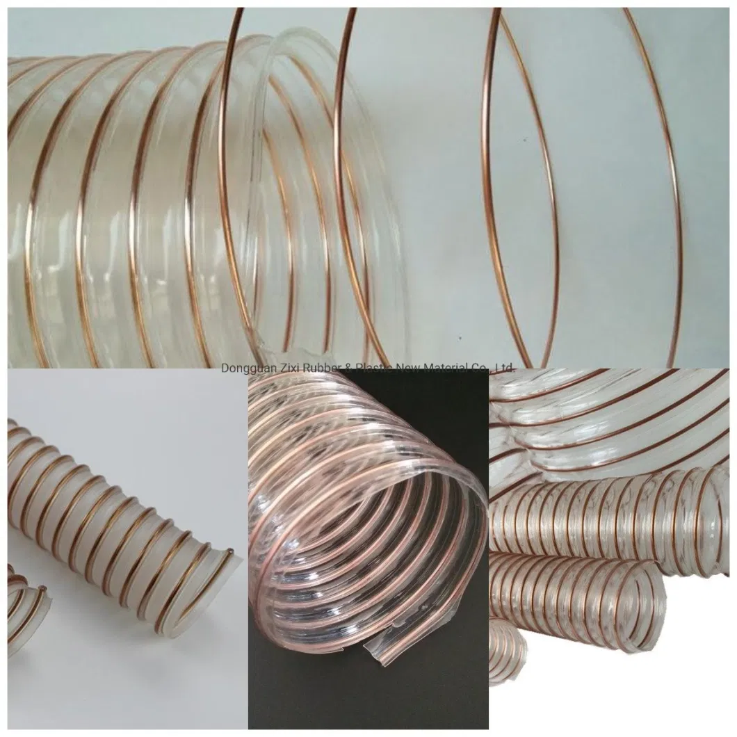 PU Spiral Steel Wire Reinforced Polyethylene Flexible Coil Polyurethane Pipe