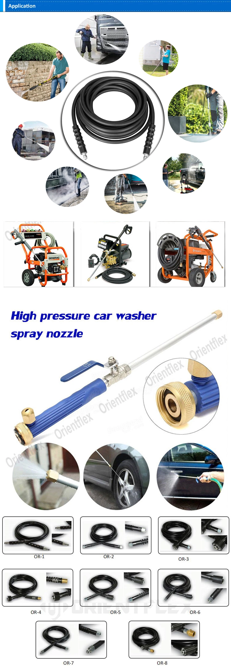 Water Spray Gun Pressure Jet Washer Water Blast Hose Hoses Kit