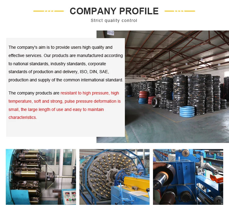 En856 4sp 4sh Industrial High Pressure Wire Spiral Hydraulic Hose Rubber Pipe Factory Directly