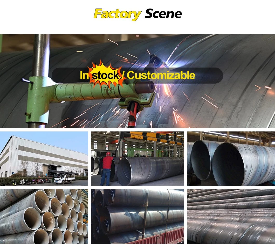 Large Diameter Carbon Welded Tube Spiral Steel Pipe for Oil Pipeline Construction Water Gas Delivery