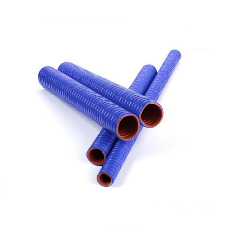 Blue Reinforced Silicone Straight Hose