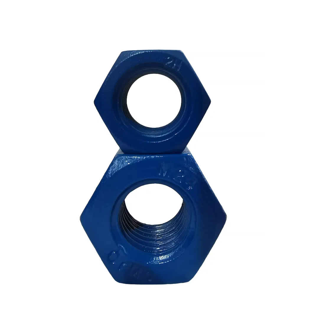 Colored PTFE/Polytetrafluoroethylene Coating/Plated A194 2h Oil Field Heavy Stud Bolt Hex Nut