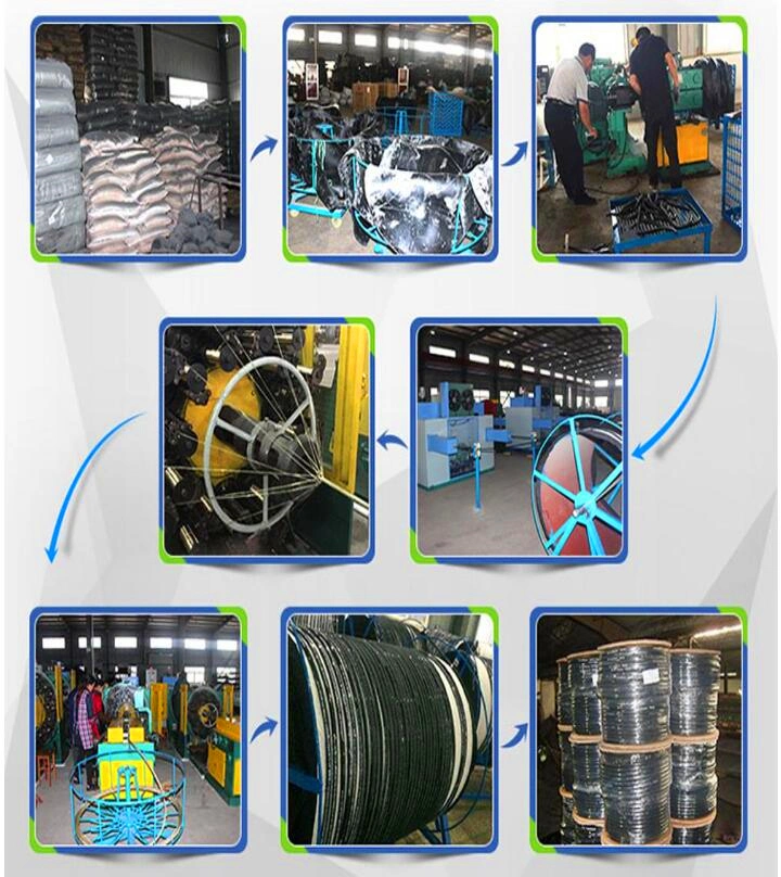 Cloth Surface Fiber Braid High Pressure Hydraulic Rubber Tube Hose with Wear and Oil Resistant