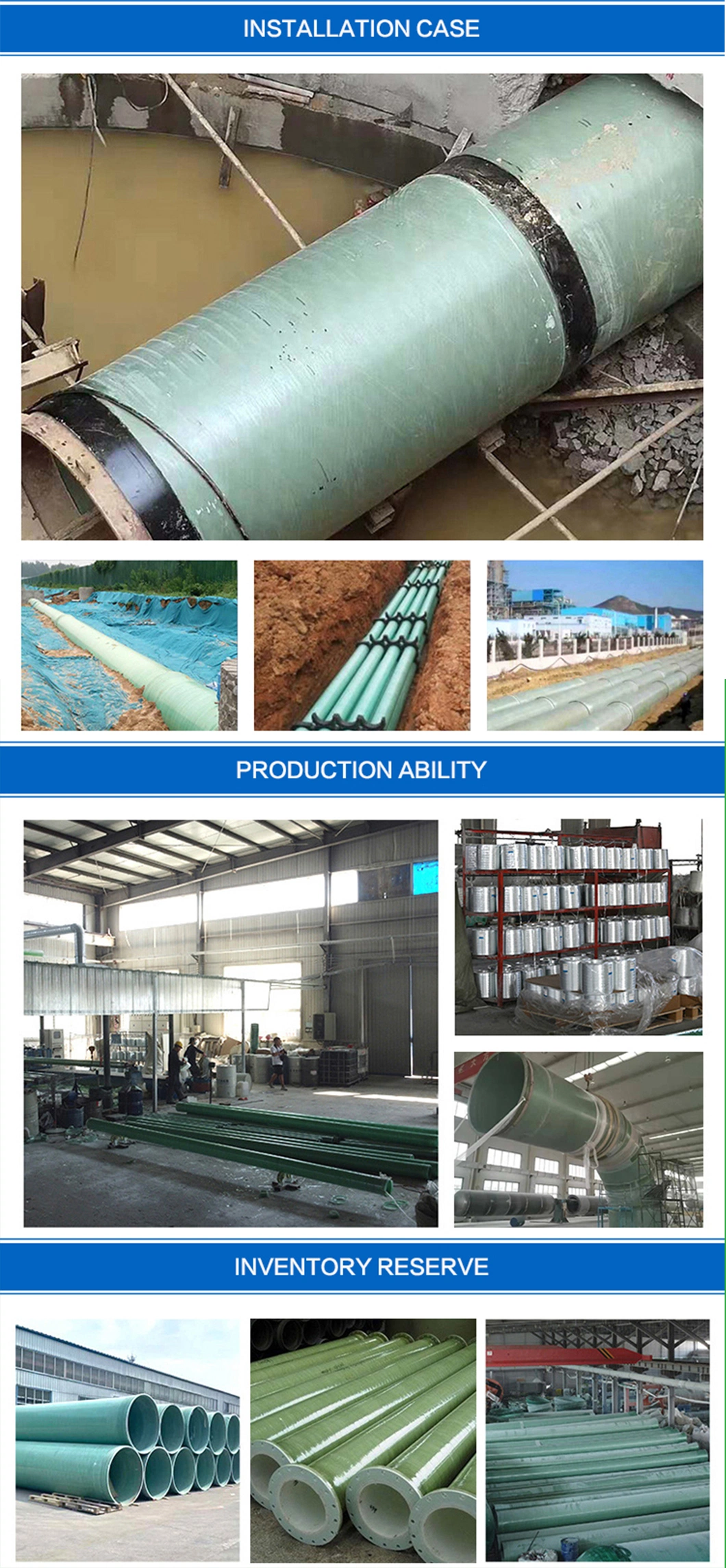 Customized High Temperature Resistance GRP Oil Pipes for Oil Industry