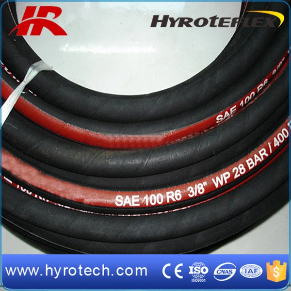 Oil Resistant Two Fiber Braids Hydraulic Hose SAE 100r3