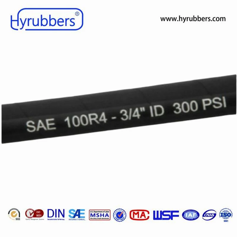 Oil Resistant High Pressure Flexible Industrial Rubber Hose R4 Standard