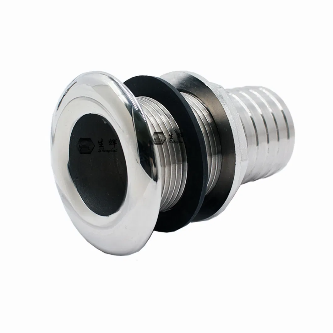Precision Casting Marine Hardware Stainless Steel Draining Pipe Fitting Boat Drain Thru-Hull Outlet Connection Pipe
