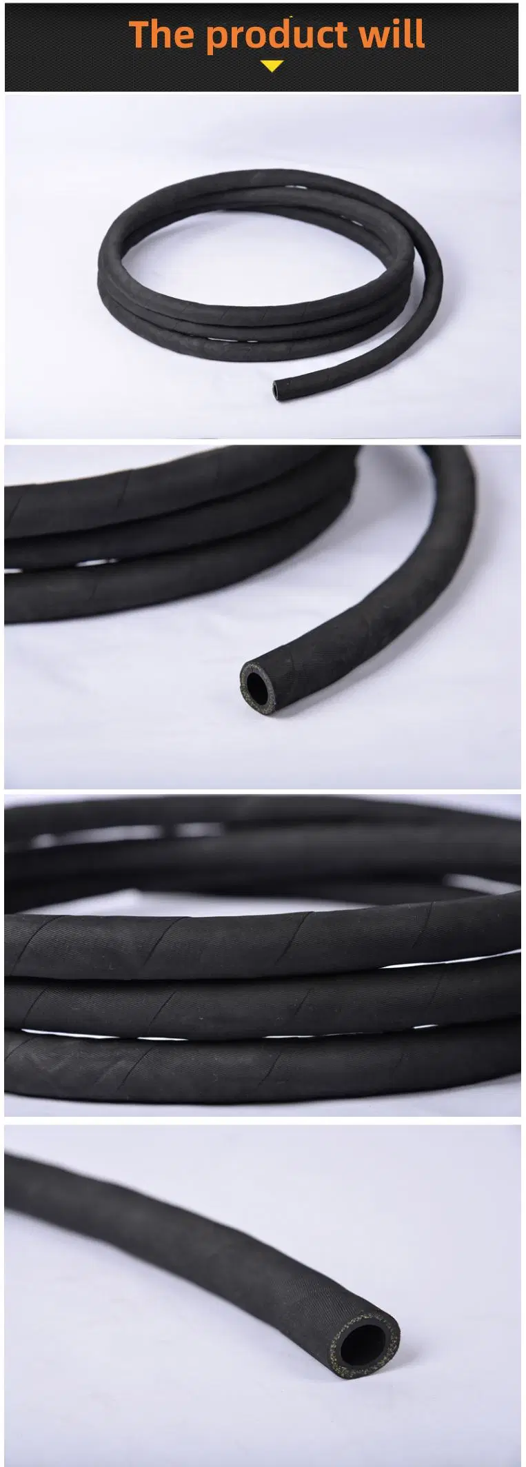 High Temperature High Pressure Oil Heat Resistance Black 123 Inch Water Pipe