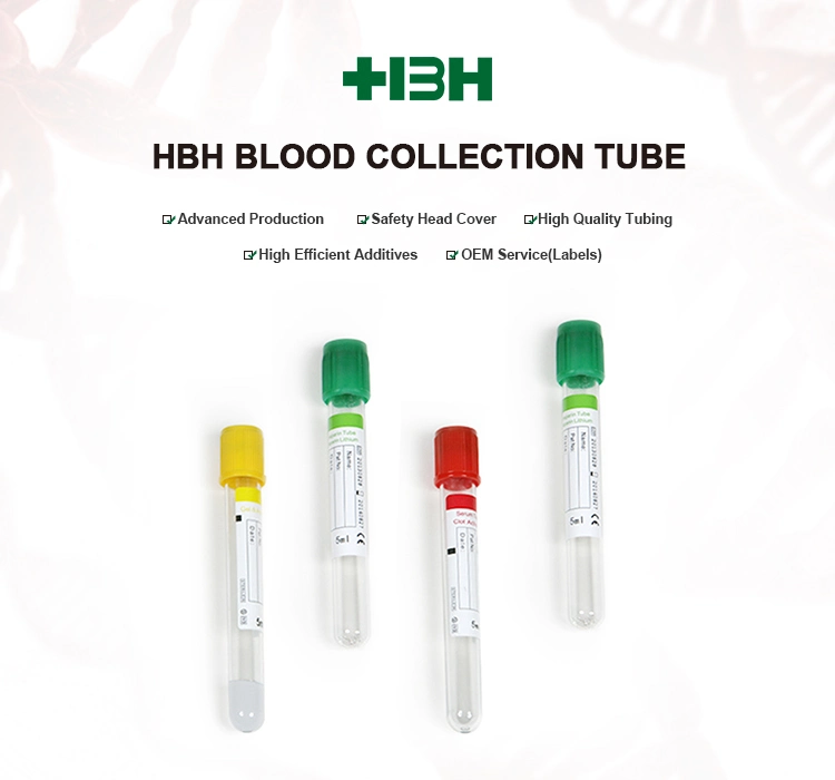 HBH Medical Factory Clot Activator Vacuum Blood Collection Tube Test in Packaging Tubes