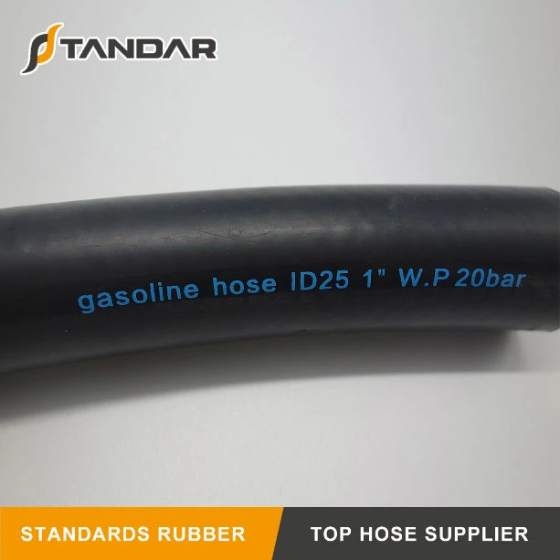 Oil Resistant High Pressure Flexible Rubber Petroleum Gasoline Transfer Hose with Connector