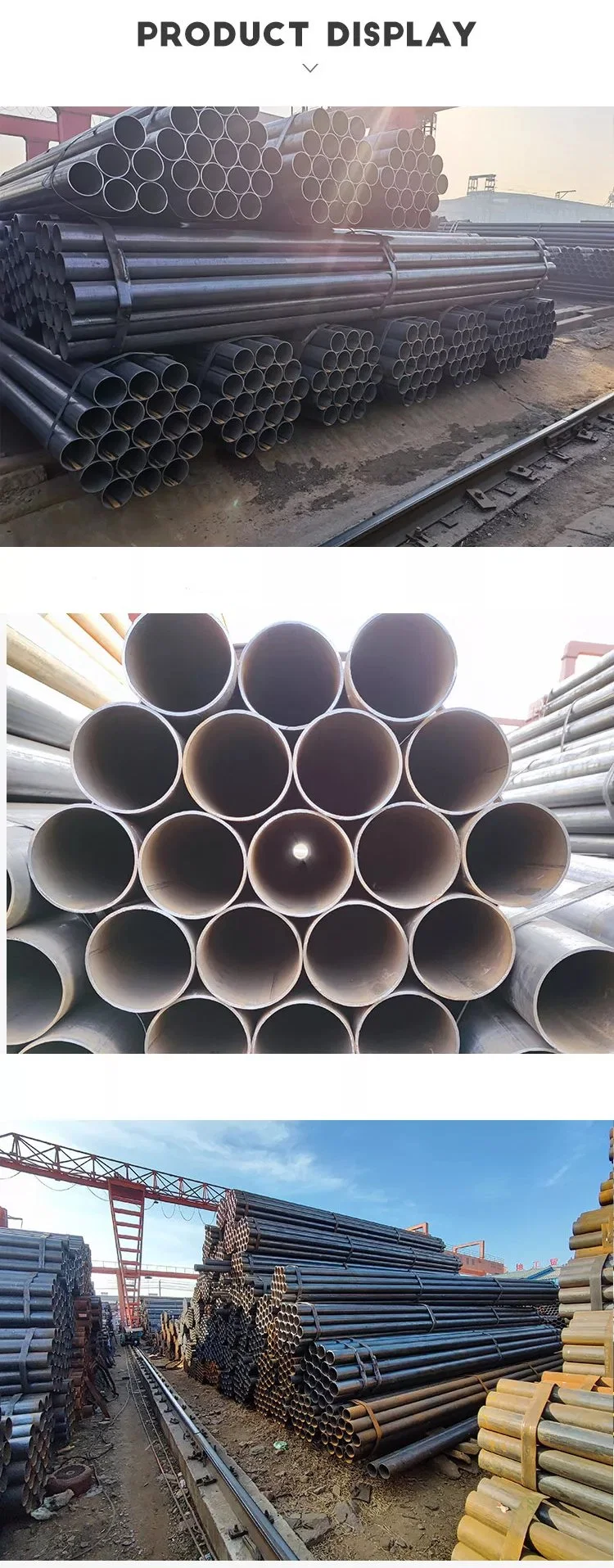 Factory Price ASTM A53 Sch A105 Gr. B Ms Seamless Steel Pipe Welded ERW Hot Rolled Carbon Steel Pipe for Oil Pie Gas Pipeline