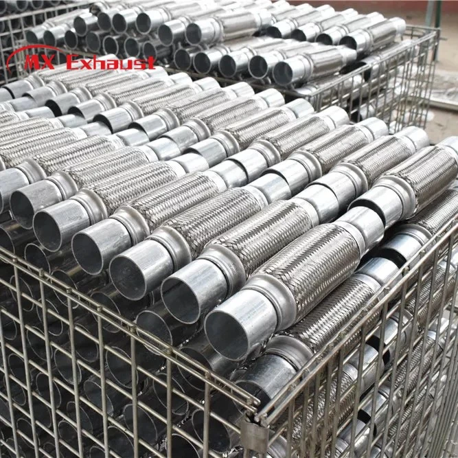 Universal Muffler Corrugation Stainless Steel Flexible Flexible Bellows Pipes with Nipples for Car Exhaust