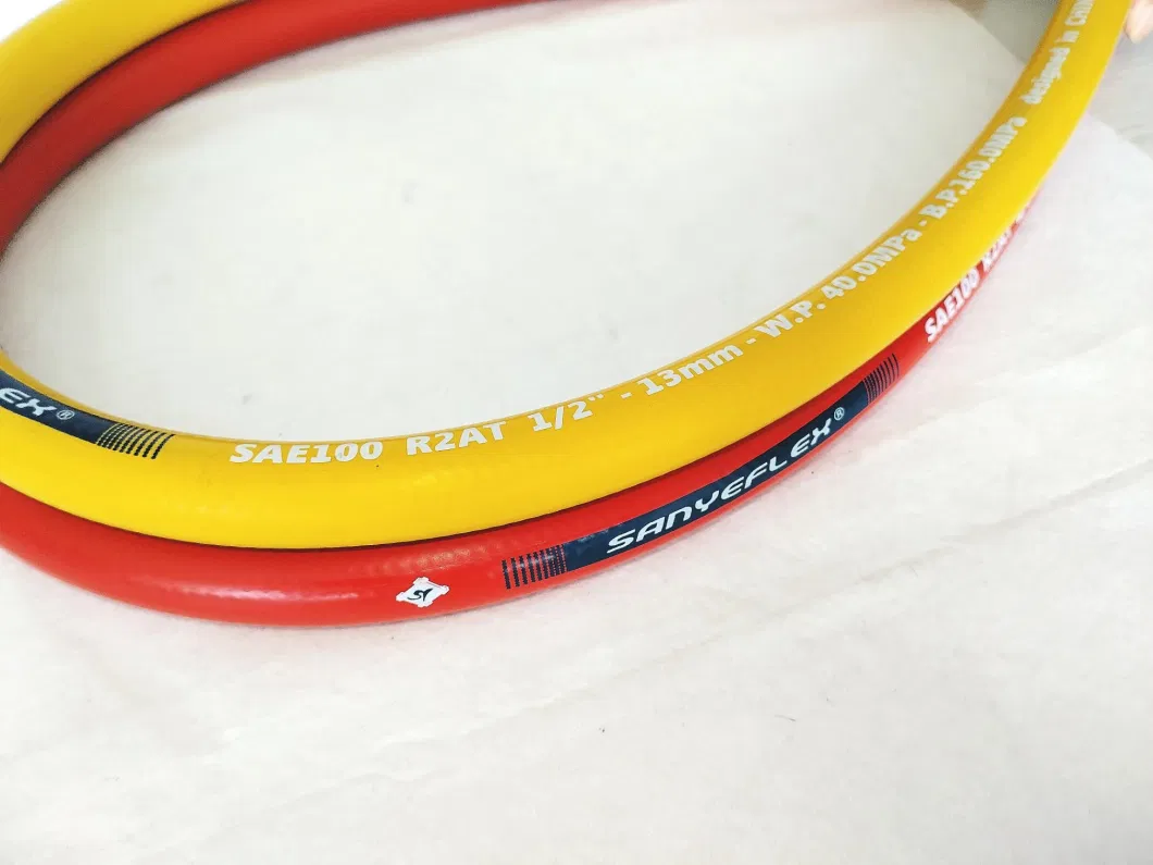 Standard Abrasion and Weather Resistant Synthetic Rubber Hydraulic Hose SAE 100r2 at/DIN En 853 2sn