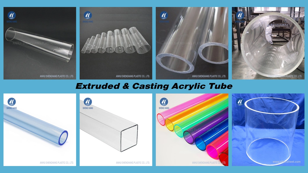 Various Diameters Extruded Acrylic Pipes Optical Transparent Grade Plastic Acrylic Round Tubes