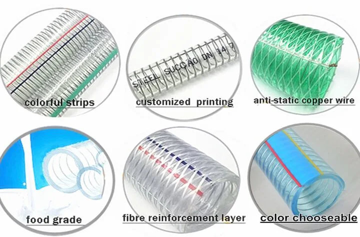 PVC Fiber Reinforced Steel Wire Hose / Suction and Discharge Pipe