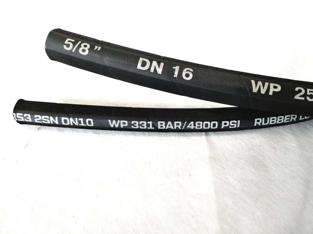 Standard Abrasion and Weather Resistant Synthetic Rubber Hydraulic Hose SAE 100r2 at/DIN En 853 2sn