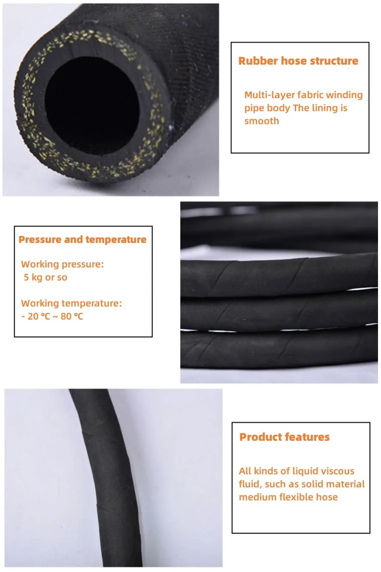 High Temperature High Pressure Oil Heat Resistance Black 123 Inch Water Pipe