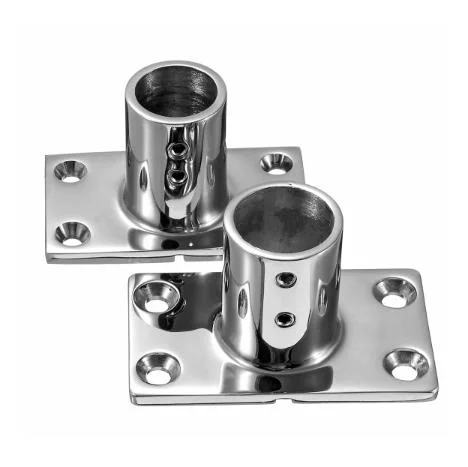 316 Stainless Steel 90 Degree Boat Deck Handrail Rail Fitting Square Base Marine for Boat Yacht Rail Tube