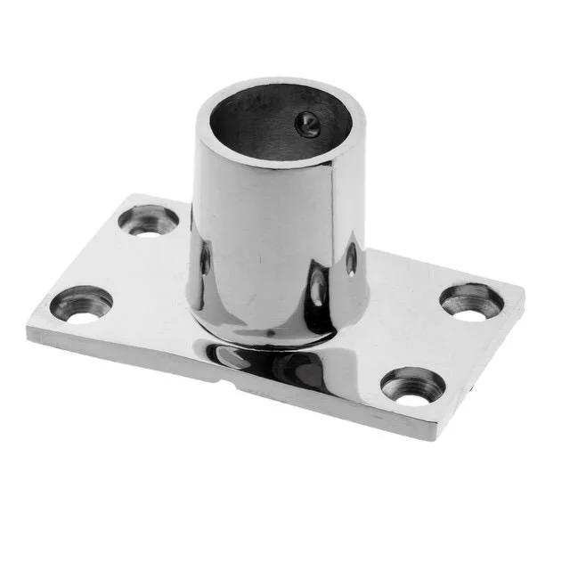 316 Stainless Steel 90 Degree Boat Deck Handrail Rail Fitting Square Base Marine for Boat Yacht Rail Tube