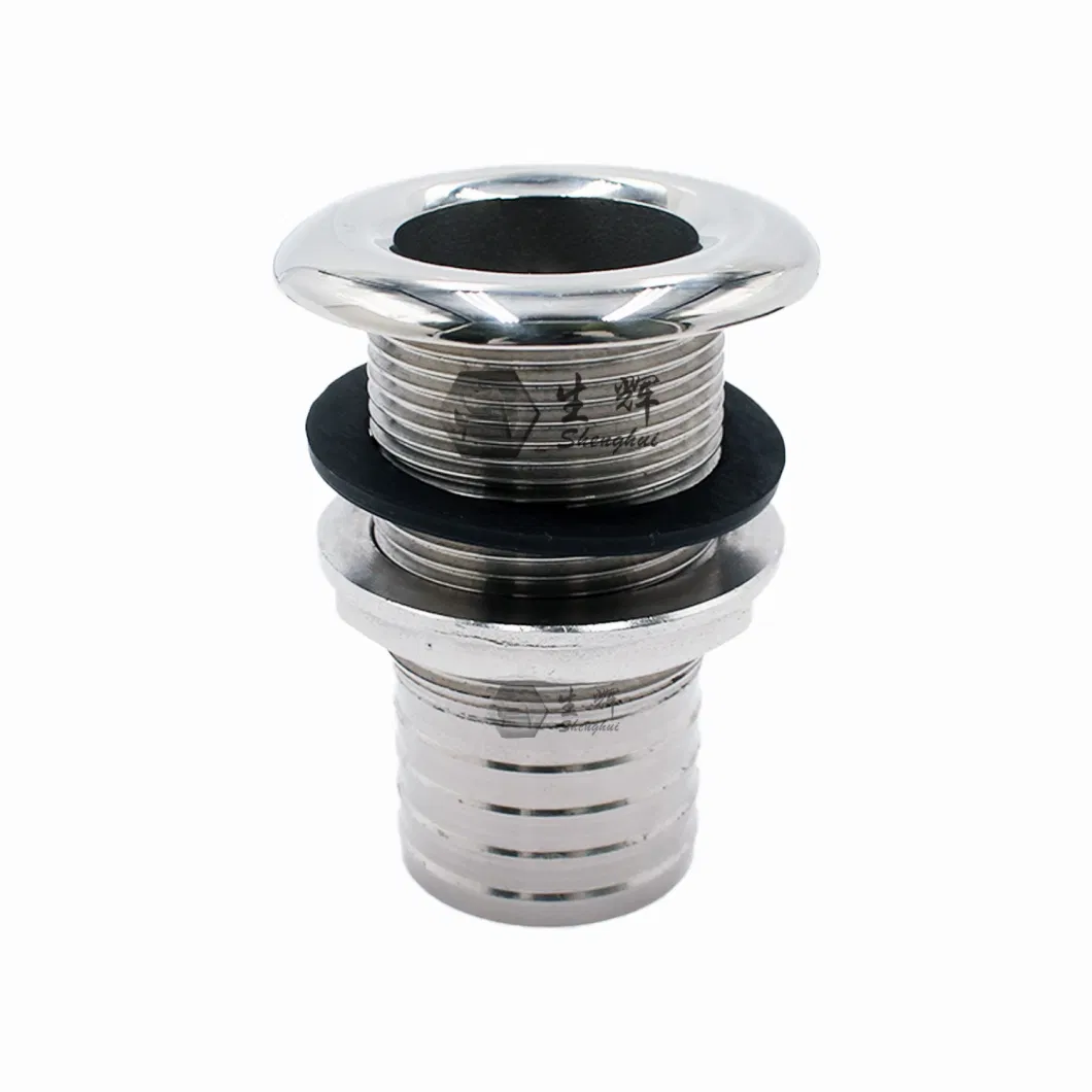 Precision Casting Marine Hardware Stainless Steel Draining Pipe Fitting Boat Drain Thru-Hull Outlet Connection Pipe