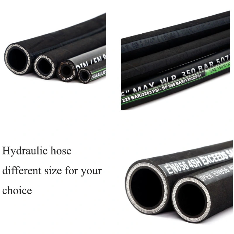 Super Long Service Life Industrial Hydraulic High Pressure Braided Oil Pipe Excavator Hydraulic Rubber Hose