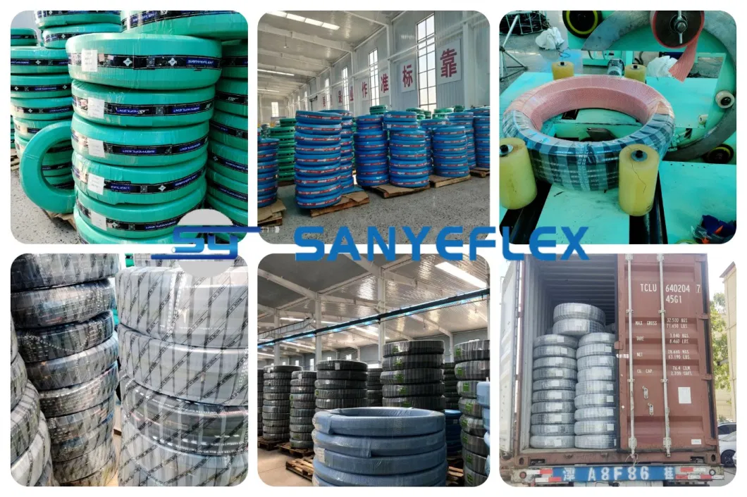 SAE 100r1at Synthetic Rubber Wire Braided Hydraulic Rubber Tubes for Industry