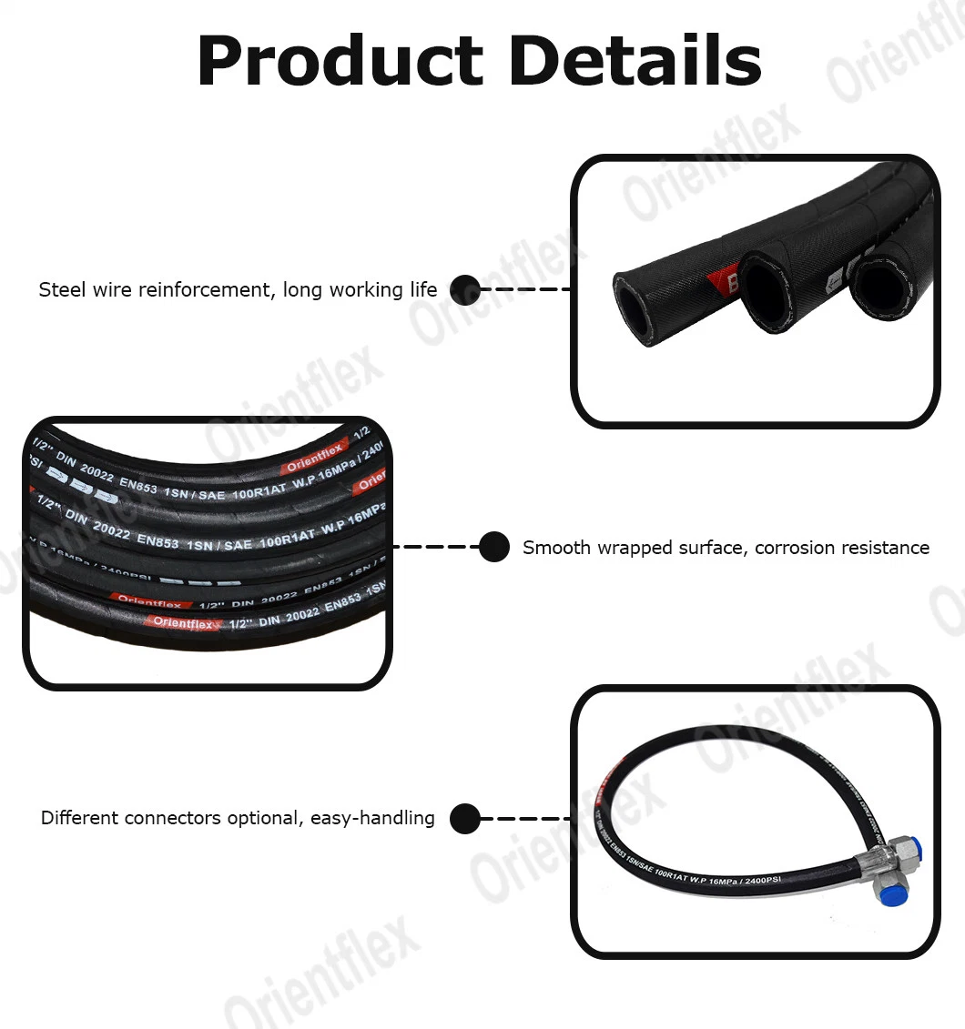 Braided Hydraulic Suction Hose Lines and Fittings