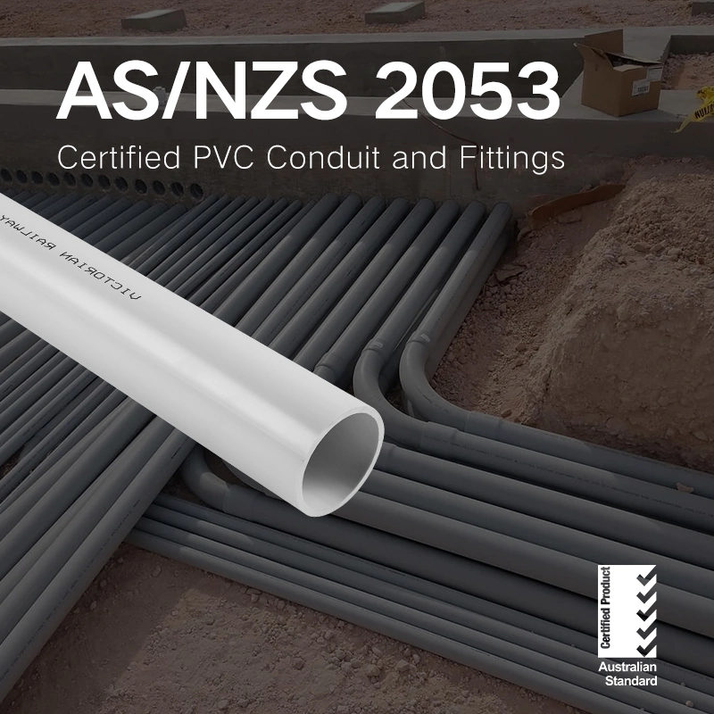 Ctube AS/NZS 2053 Solar Electrical PVC Conduits Flexible Pipe Hose for PV Project