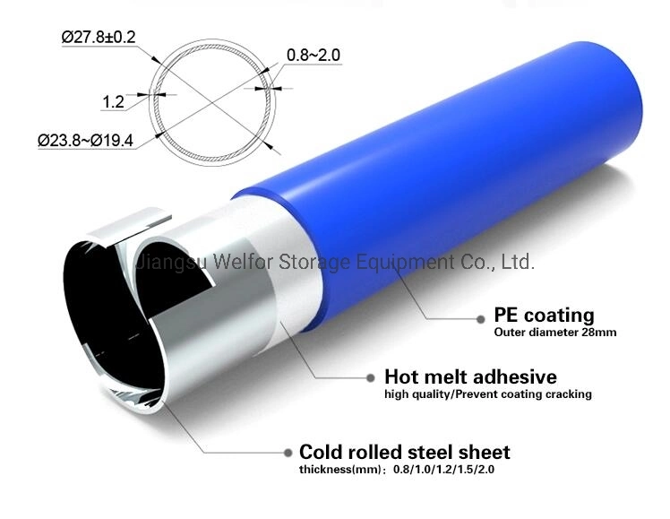 Flexible ESD Black Coated Tube for Rack System Lean Pipe with Joint Round Coated Tube