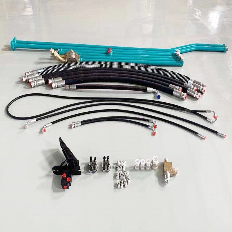 Excavator Attach Breaker Pipes Hammer Installation Kit Boom Arm Hydraulic Oil Hose Piping Pipe Line