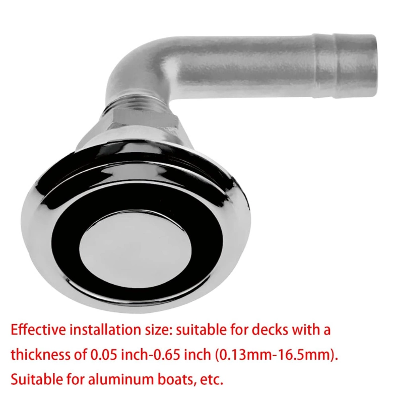 Precision Casting 90 Degree Boat Fuel Tank Thru Hull Vent Stainless Steel 316 Marine Fuel Breather Vent