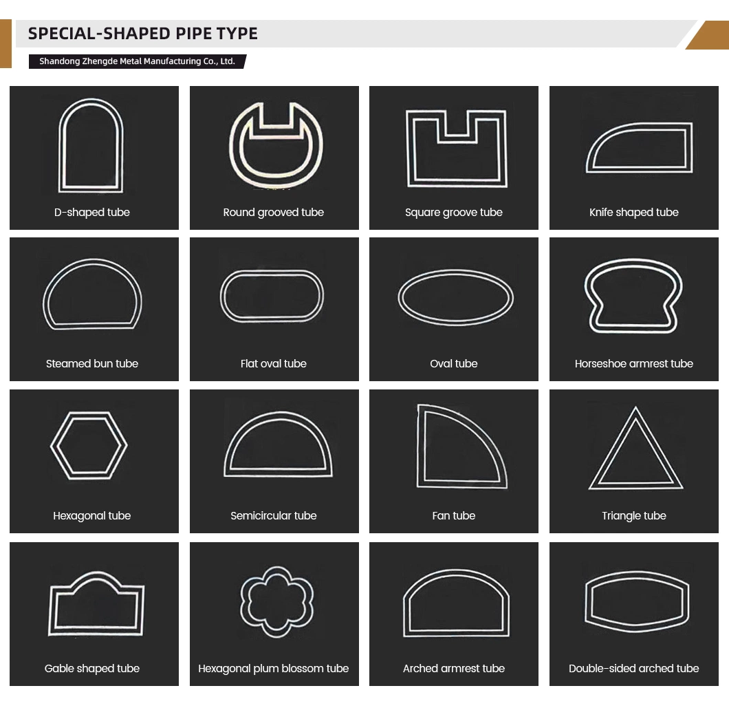 Factory Cheap Q235/Q355/L245/L290/X42/ISO/DIN/Ht/Qt Special Shaped Steel Pipe/Tube