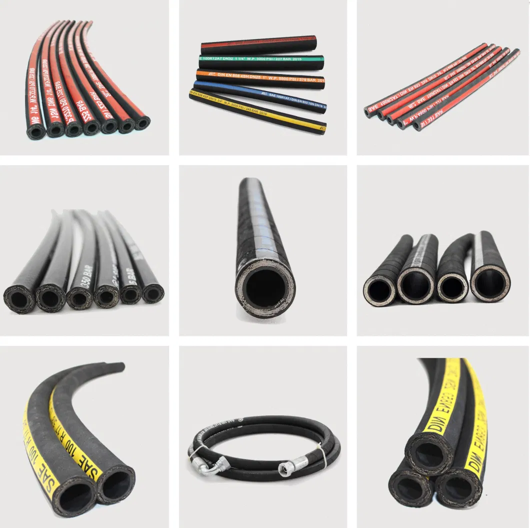 3/8 Inch SAE 100r1at / 1sn High Pressure Steel Wire Braid Oil Resistant Hydraulic Hose