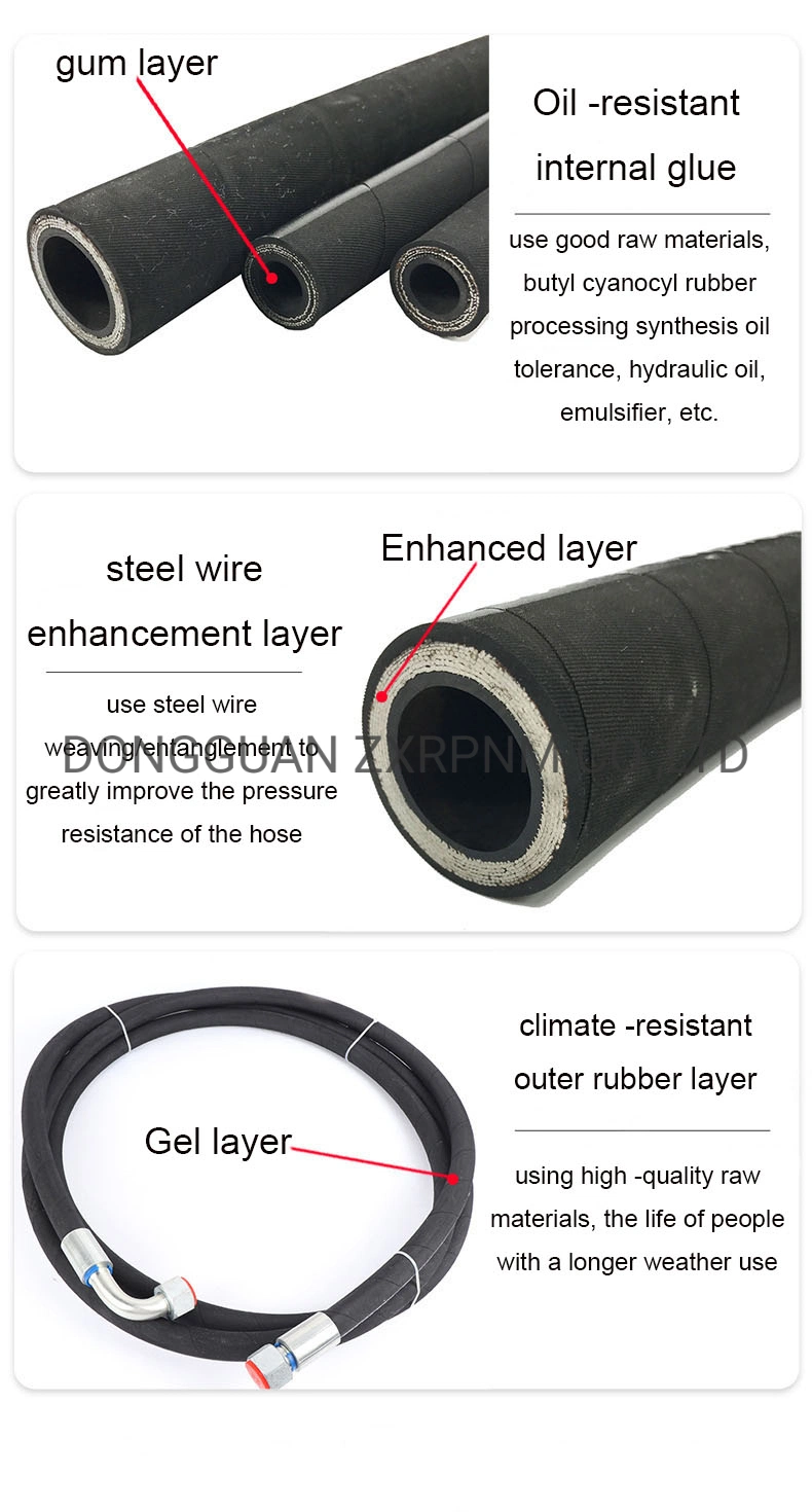 Flexible High Pressure Textile Braid Air Intake Hose Fuel Oil Hydraulic Hose