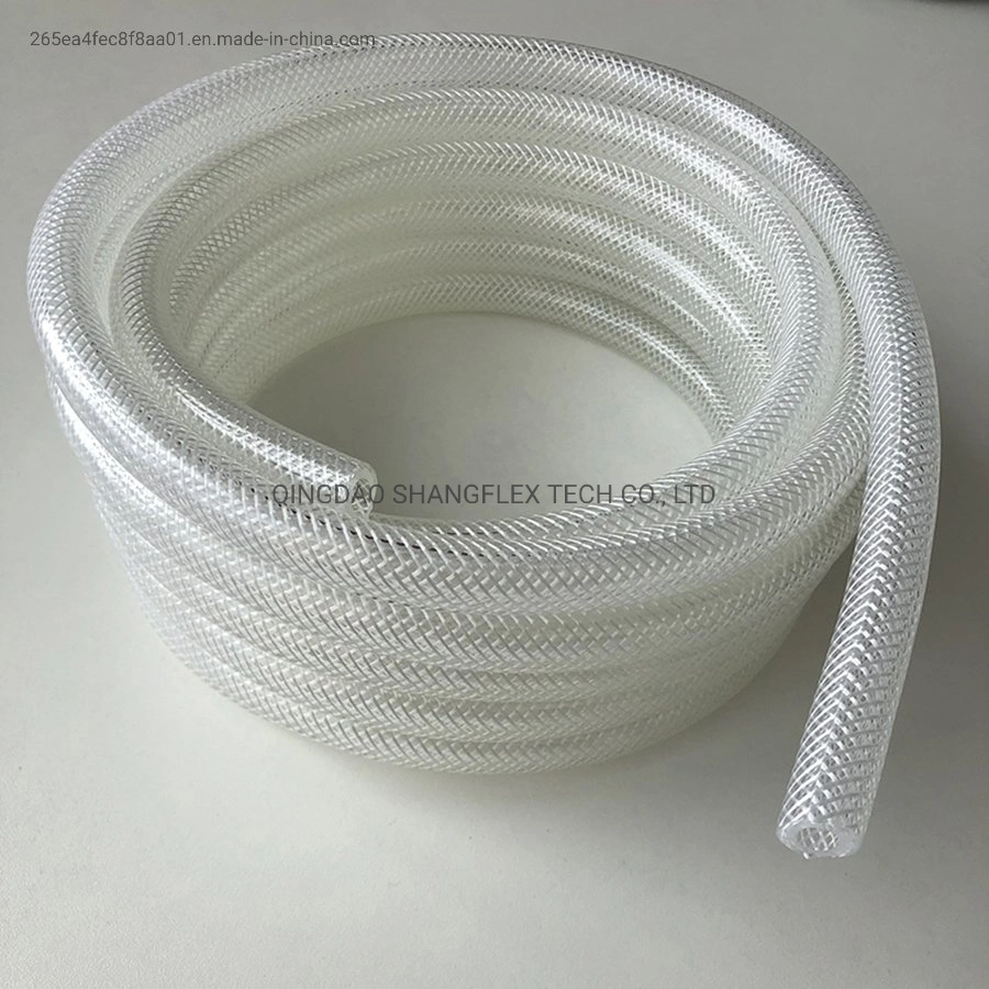 25 FT Non-Toxic Clear Braided Hose Plastic Vinyl Tubing Hose for Transfer Water Air Oil