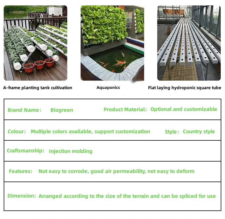 Hydroponic Pipeline Vegetable Growing Rack Foam Board Hydroponic Square Tube