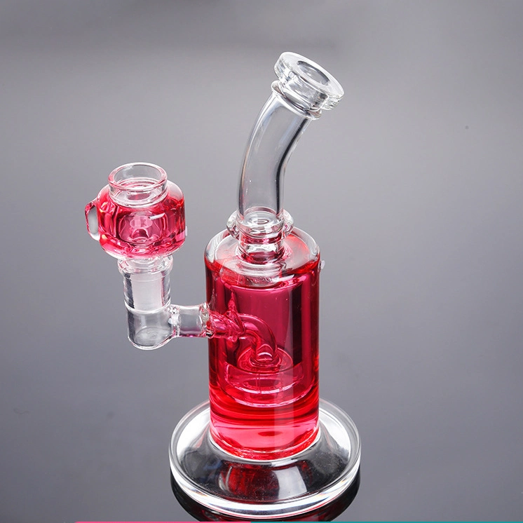 Factory Price Can Be Customized Oil Filled Glass Hookah Smoking Pipe Red Glass Smoking Water Pipe