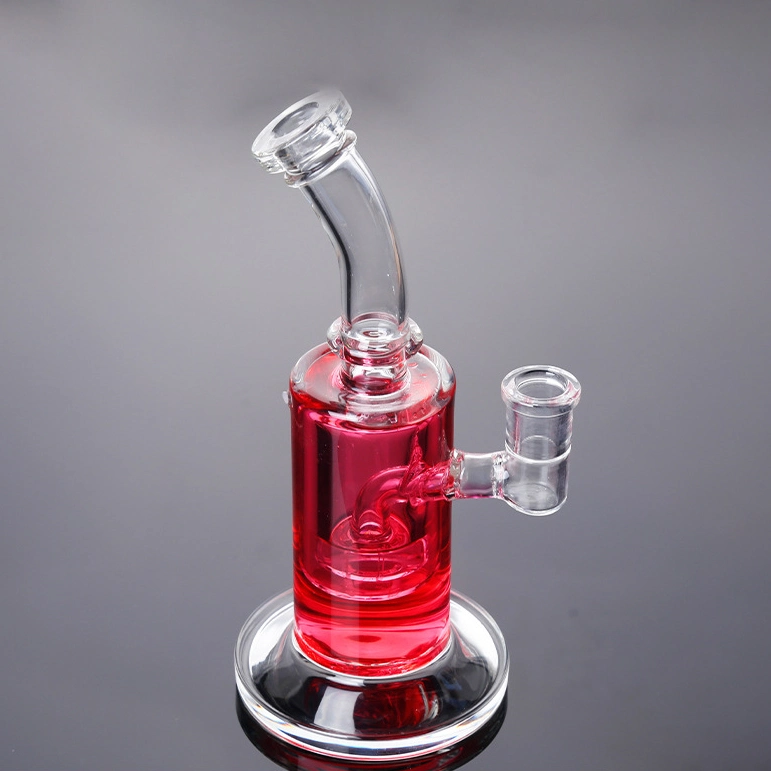 Factory Price Can Be Customized Oil Filled Glass Hookah Smoking Pipe Red Glass Smoking Water Pipe