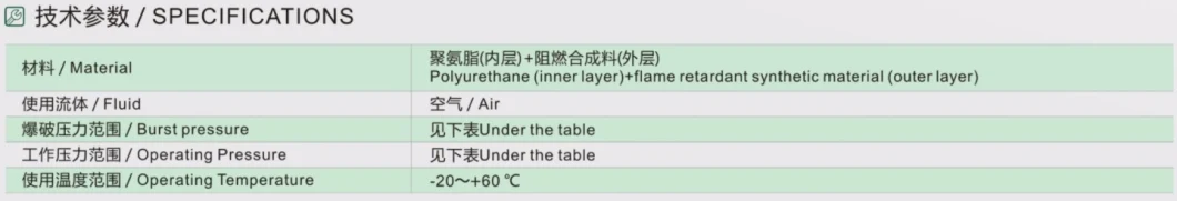 6mm 8mm 10mm 12mm Air Hose Pipe Inner Polyurethane Outer Retardant Synthetic Flame Resistant Tube