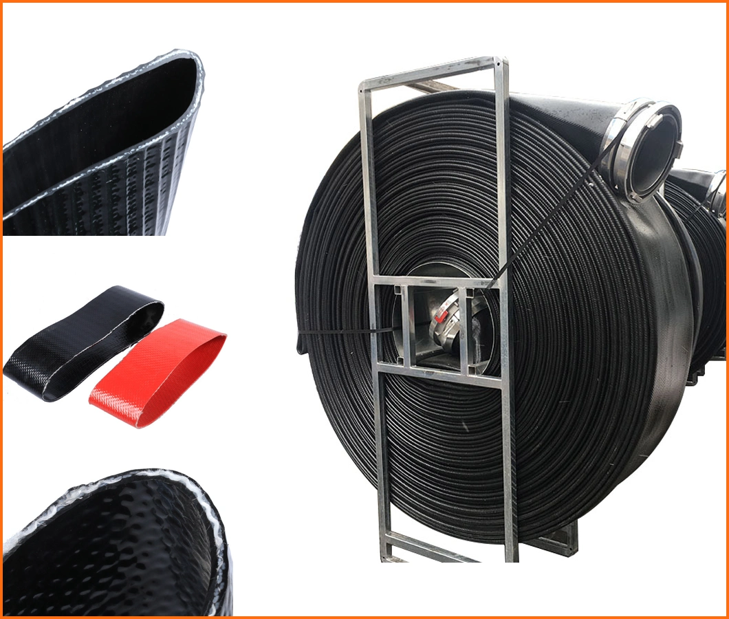 Large Diameter Waste Water Discharge TPU Manure Transfer Layflat Drag Hose for Irrigation Water Delivery