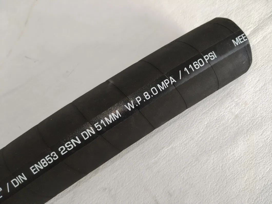 Standard Abrasion and Weather Resistant Synthetic Rubber Hydraulic Hose SAE 100r2 at/DIN En 853 2sn