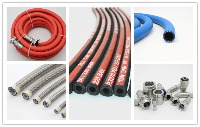 Four Wire Spiral Reinforced High Pressure Hydraulic Hose 4sh for Oil Field
