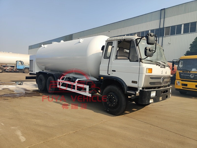 210HP Dongfeng 20000liter Used 10mt LPG Road Tanker with Flow Meter