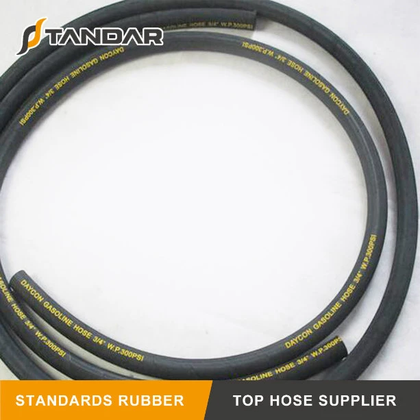 Oil Resistant High Pressure Flexible Rubber Petroleum Gasoline Transfer Hose with Connector