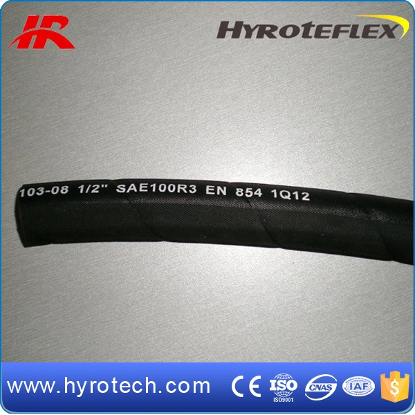 Oil Resistant Two Fiber Braids Hydraulic Hose SAE 100r3