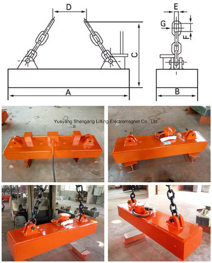 MW84 Rectangular Type Steel Plate Hoist Lifting Magnet