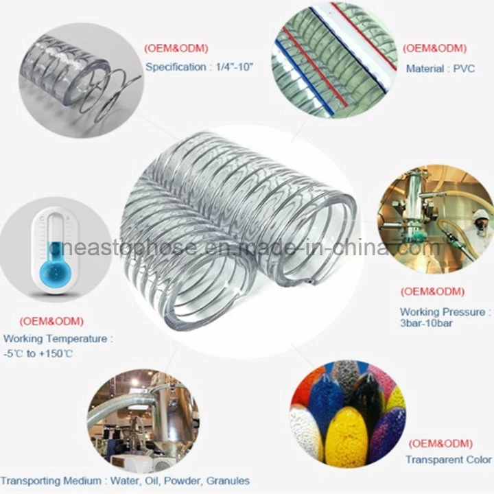 High Pressure Clear PVC Reinforced Steel Wire Hose